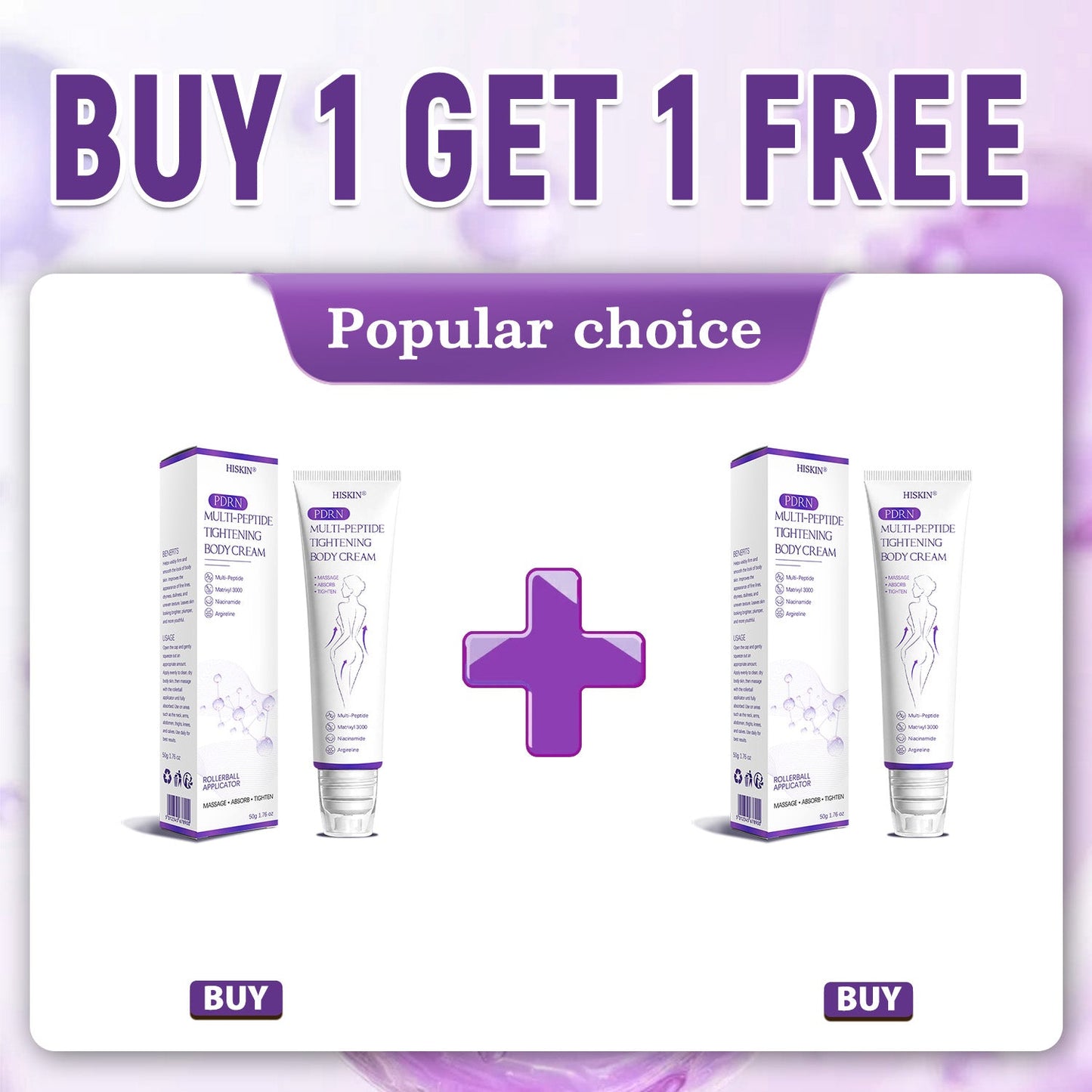 ca Canada Compliant : HISKIN® PDRN Multi-Peptide Massaging Body Roller Cream- Anti-aging, Hydrating, Skin Firming & Lifting, Skin Repair, Even Tone, Acne and Dark Spot Treatment, Wart and Mole Removal, and Psoriasis Relief.