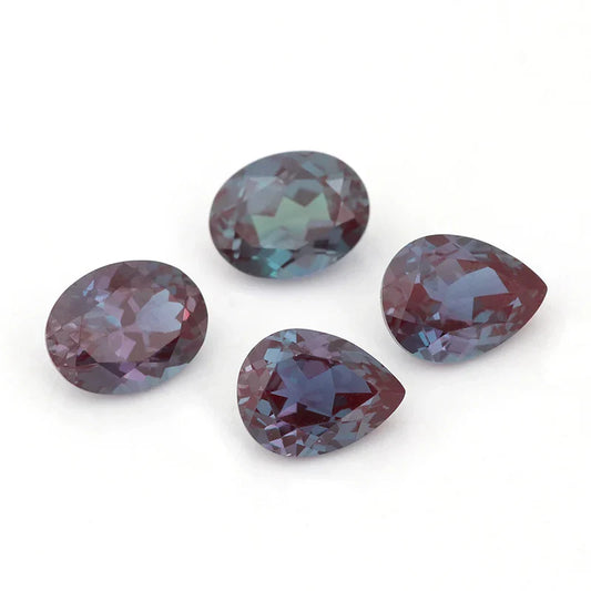 1-8ct Oval Cut Lab Grown Alexandrited Loose Stone Synthesis Alexandrited Gemstone for Diy Jewelry Making Ring Earrings